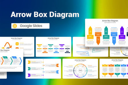 Arrow Box Diagram Google Slides Template, Google Slides Thema, 12819, Business — PoweredTemplate.com