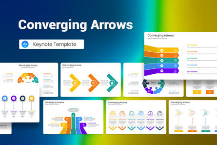 Converging Arrows Keynote Template, Keynote-Vorlage, 12821, Business — PoweredTemplate.com