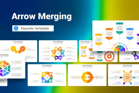 Arrow Merging Keynote Template, Keynote Template, 12822, Business — PoweredTemplate.com