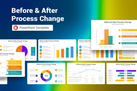 Before After Process Change PowerPoint Template, PowerPoint Template, 12824, Business — PoweredTemplate.com