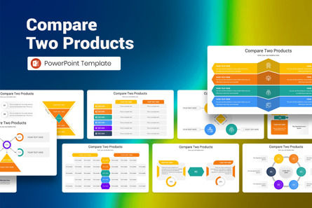 Compare Two Products Keynote Template, Modelo do Keynote da Apple, 12830, Negócios — PoweredTemplate.com