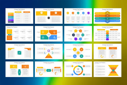 Compare Two Products PowerPoint Template, Diapositiva 2, 12834, Negocios — PoweredTemplate.com