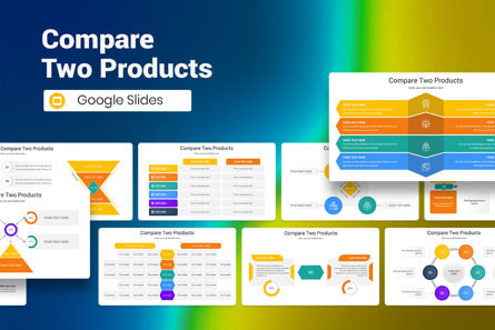 Compare Two Products Google Slides Template, Google Slides Theme, 12835, Business — PoweredTemplate.com