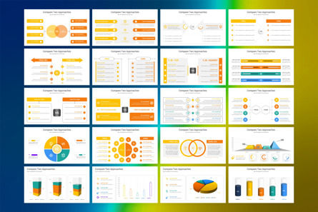 Compare Two Approaches PowerPoint Template, スライド 2, 12838, ビジネス — PoweredTemplate.com