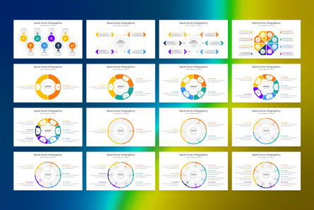 Spiral Arrow Infographics PowerPoint Template, Dia 2, 12844, Bedrijf — PoweredTemplate.com