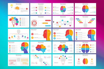 Brain Functions PowerPoint Template, Slide 2, 12847, Business — PoweredTemplate.com