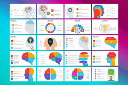 Brain Chart PowerPoint Template, Deslizar 2, 12848, Negócios — PoweredTemplate.com