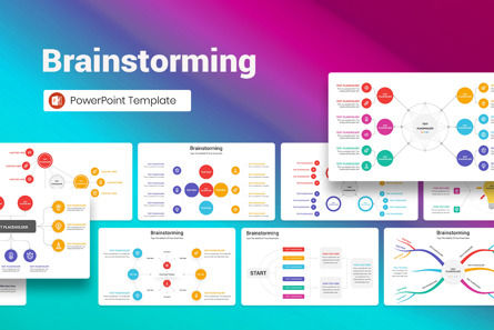 Brainstorming PowerPoint Template, Modele PowerPoint, 12850, Business — PoweredTemplate.com