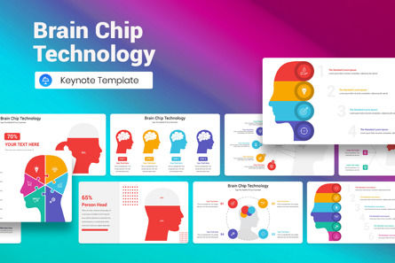 Brain Chip Technology Keynote Template, Keynote Template, 12851, Business — PoweredTemplate.com