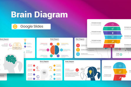 Brain Diagram Google Slides Template, Tema de Google Slides, 12854, Negocios — PoweredTemplate.com