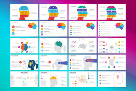 Brain Diagram Google Slides Template, 슬라이드 2, 12854, 비즈니스 — PoweredTemplate.com