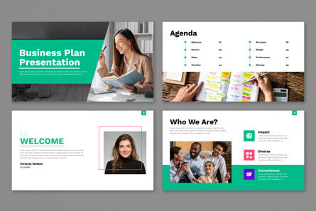 Business Plan Presentation Template Design, Deslizar 2, 12863, Negócios — PoweredTemplate.com