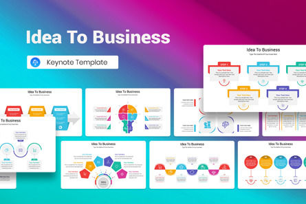 Idea To Business Keynote Template, Modele Keynote, 12867, Business — PoweredTemplate.com