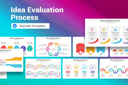 Idea Evaluation Process Keynote Template, Keynote-sjabloon, 12868, Bedrijf — PoweredTemplate.com