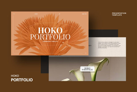 Hoko Portfolio PowerPoint Template, Deslizar 2, 12877, Negócios — PoweredTemplate.com
