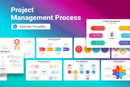 Project Management Process Keynote Template, Keynote Template, 12889, Business — PoweredTemplate.com