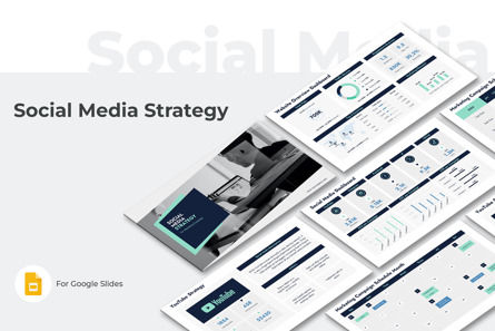 Social Media Strategy Google Slides Presentation Template, 12890, Business — PoweredTemplate.com