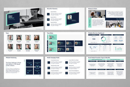 Social Media Strategy Google Slides Presentation Template, Slide 2, 12890, Business — PoweredTemplate.com