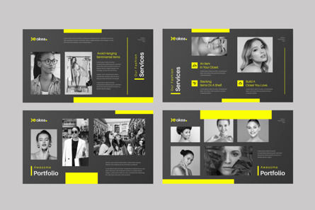Fashion Presentation Template Design, Slide 4, 12900, Business — PoweredTemplate.com