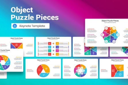 Object Puzzle Pieces Keynote Template, Keynote Template, 12917, Lavoro — PoweredTemplate.com
