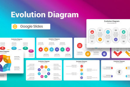 Evolution Diagram Google Slides Template, Tema do Google Slides, 12918, Negócios — PoweredTemplate.com