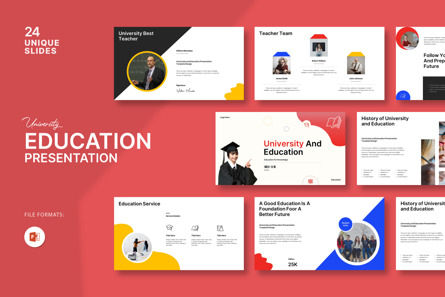 University Education Presentation Template, PowerPoint模板, 12925, 商业 — PoweredTemplate.com
