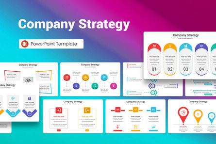 Company Strategy PowerPoint Template, PowerPoint Template, 12927, Business — PoweredTemplate.com