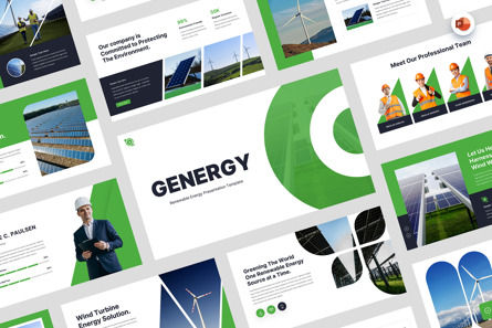 Genergy- Renewable Energy Powerpoint Template, PowerPoint Template, 12936, Nature & Environment — PoweredTemplate.com