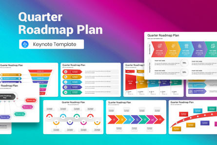 Quarter Roadmap Plan Keynote Template, Keynote-Vorlage, 12938, Business — PoweredTemplate.com