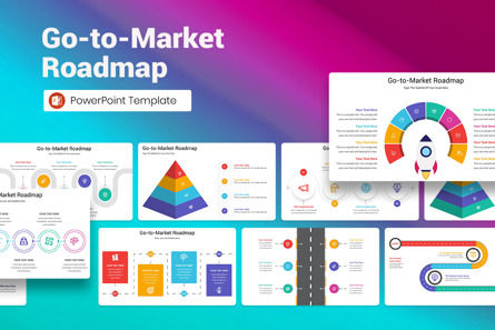 Go-to-Market Roadmap PowerPoint Template, PowerPoint Template, 12939, Business — PoweredTemplate.com