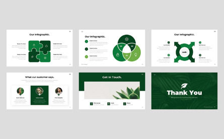 Leaf - Minimal Green Business PowerPoint Template, Folie 5, 12944, Business — PoweredTemplate.com