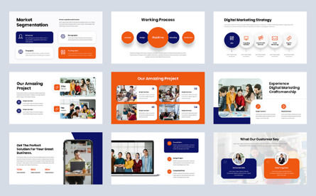 Markom - SEO Digital Marketing PowerPoint Template, Diapositive 4, 12945, Business — PoweredTemplate.com