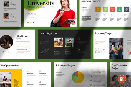 Education Presentation Template, PowerPoint-Vorlage, 12949, Business — PoweredTemplate.com