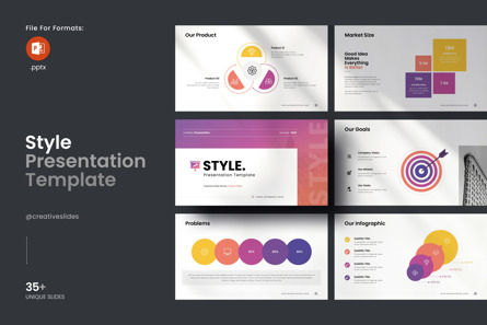 Style PowerPoint Presentation Template, Plantilla de PowerPoint, 12950, Negocios — PoweredTemplate.com