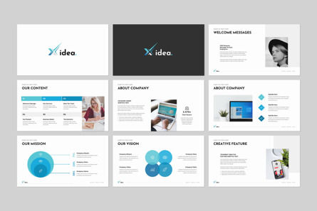 The X-idea PowerPoint Template, 슬라이드 5, 12955, 비즈니스 — PoweredTemplate.com