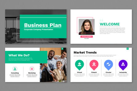 Pitch Deck Business Plan Presentation Template Design, Diapositive 2, 12956, Business — PoweredTemplate.com