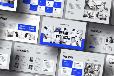 Business Brand Proposal Presentation Template, PowerPoint模板, 12966, 商业 — PoweredTemplate.com