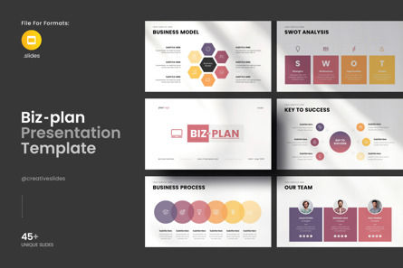 Business Plan Google Slides Template, Google Slides Theme, 12968, Business — PoweredTemplate.com