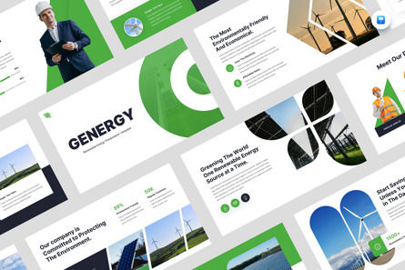 Genergy- Renewable Energy Keynote Template, Plantilla de Keynote, 12969, Naturaleza y medio ambiente — PoweredTemplate.com