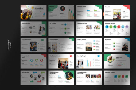 School Day Googleslide Presentation, Diapositive 8, 12970, Business — PoweredTemplate.com