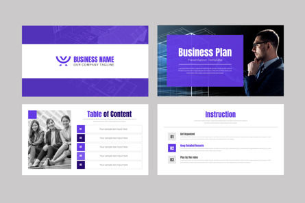 Business Plan Presentation Design Template, Slide 2, 12978, Lavoro — PoweredTemplate.com