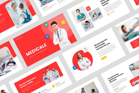 Medicale - Medical Healthcare Keynote Template, Plantilla de Keynote, 12986, Médico — PoweredTemplate.com