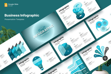 Business Infographic Google Slide Template, Google Presentaties-thema, 12994, Bedrijf — PoweredTemplate.com