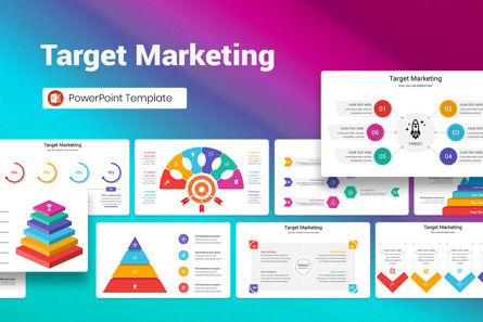 Target Marketing PowerPoint Template, Plantilla de PowerPoint, 12999, Negocios — PoweredTemplate.com