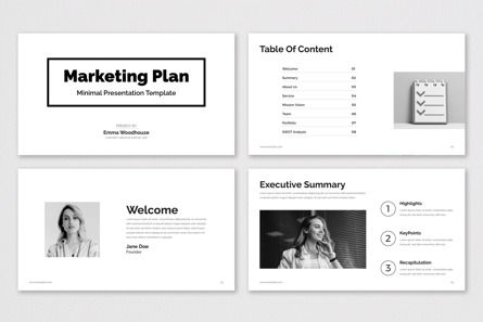 Marketing Plan Presentation Template Layout, Slide 2, 13001, Business — PoweredTemplate.com