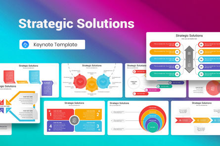 Strategic Solutions Keynote Template, Modele Keynote, 13004, Business — PoweredTemplate.com