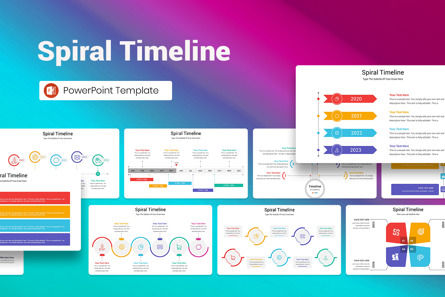Spiral Timeline PowerPoint Template, PowerPoint Template, 13013, Business — PoweredTemplate.com