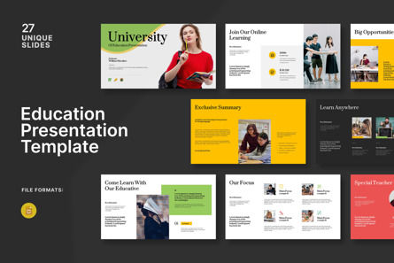 Education Presentation Template, Google Presentaties-thema, 13015, Bedrijf — PoweredTemplate.com