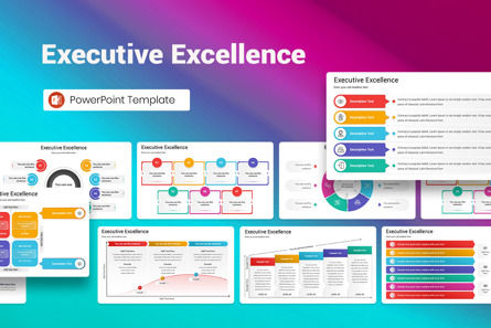 Executive Excellence PowerPoint Template, PowerPointテンプレート, 13023, ビジネス — PoweredTemplate.com