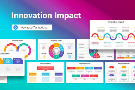 Innovation Impact Keynote Template, Keynote-sjabloon, 13028, Bedrijf — PoweredTemplate.com